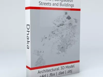 Dhaka Streets and Buildings 3D model
