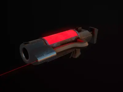 Sci-Fi Shotgun Low-poly 3D model