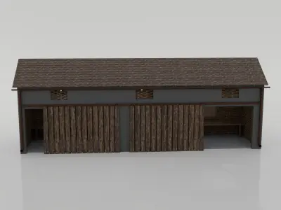 Barn Old Free low-poly 3D model