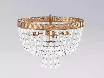 Navona Medium Basket Flush Mount 3D model