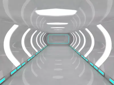 Sci Fi Interior 3D model 9