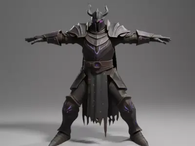 Void Armor Character Dark Sci Fi Cosmetic CGI Model 3D model