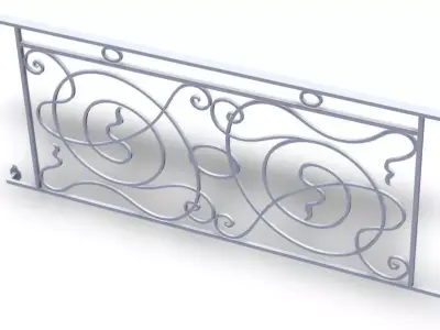 French window protection 3D model
