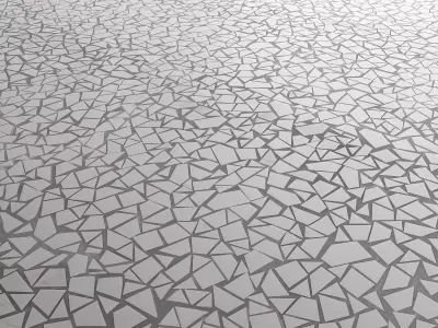 Floor Small Mosaic Crackle White 06 Texture