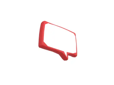 Speech Balloon v8 006 Low-poly 3D model