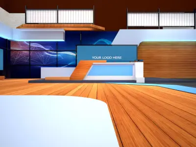 virtual set for tv shows 3D model