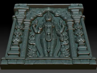 Indian Temple Wall basrelief 17 240614 3D print model