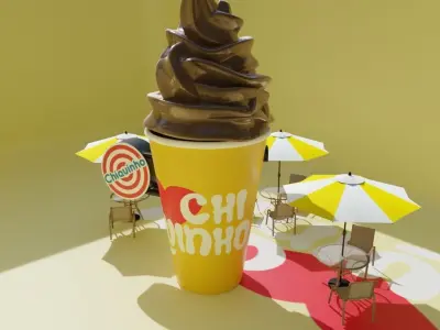 Scene Arch Chiquinho Ice Cream Free low-poly 3D model