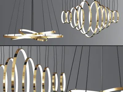 Ring Ceiling Light Collection 3D model
