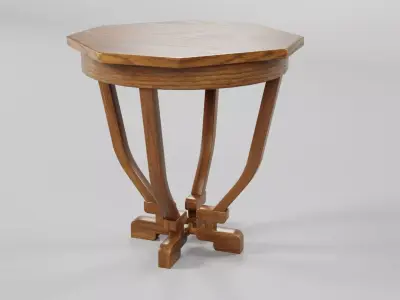Octagon Table CG107 3D model