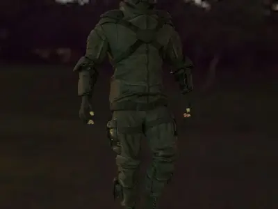 Cyberpunk character Cyber Mobster Runner 3D model