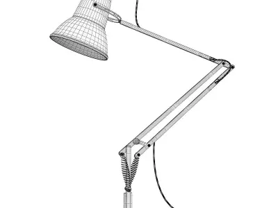 ANGLEPOISE ORIGINAL BRASS DESK LAMP Low-poly 3D model
