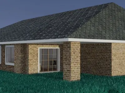 House design exterior and interior 3D model