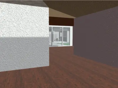 Contemporary Townhouse Condo with pool 3D model