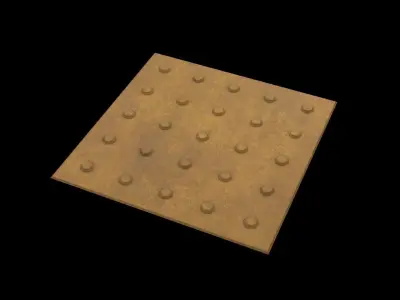 Japanese tactile tile Low-poly 3D model