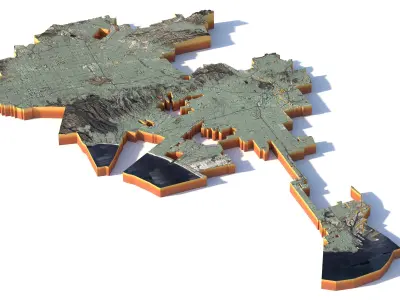 Los Angeles in California USA 3D model