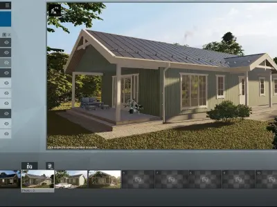 Lumion 10 scandinavian house scene and archicad sketchup 3D 3D model