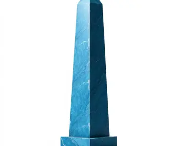 Azure Marble Obelisk model pack Low-poly 3D model