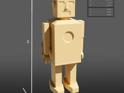 Toy Robot Lilliput - 3D printing 3D print model