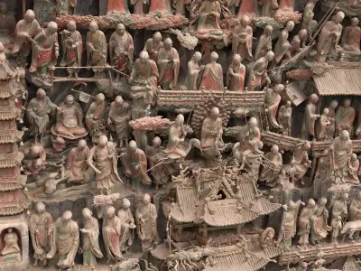 Deity Statue Sculpture23 3D model