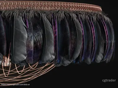 Feathers Modern Chandelier Vray - Corona renderer 3D model