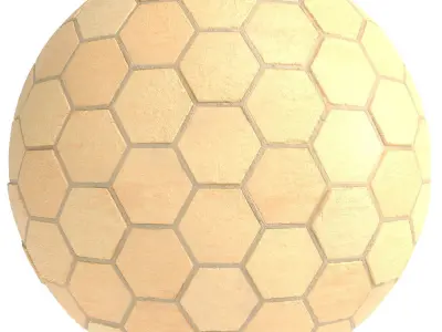 Materials 10- Hexagon Tiles In 5 Color Texture