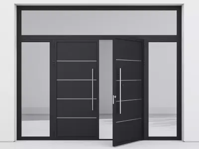Aluminium door 57 3D model