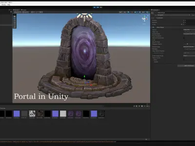 Portal Arch Teleport to Dark Ender Land  for Unreal and Unity Low-poly 3D model