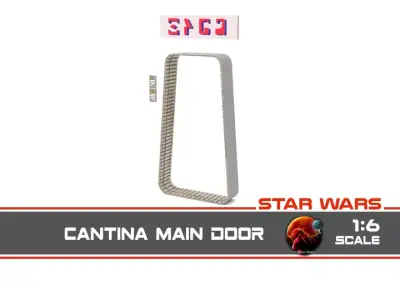 Cantina main door 1-6 scale Hottoys Free 3D print model