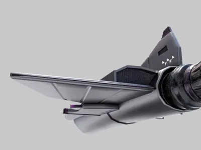 Space Ship Cobra Low-poly 3D model