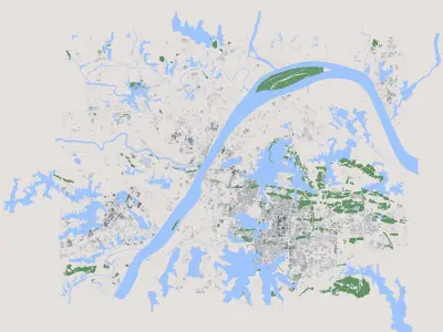 Wuhan City China 3D model