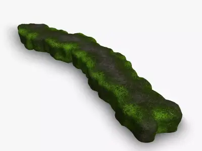 Rock Walkway 3 - Moss 2 Low-poly 3D model