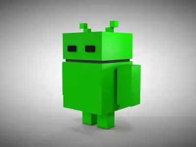 Android Robot - Voxel Low-poly 3D model