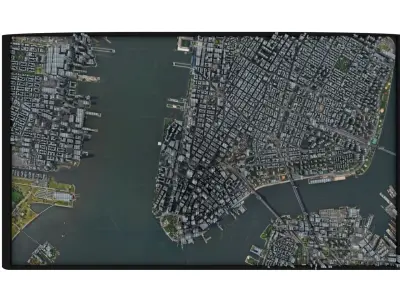 City of New York Low-poly 3D model