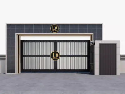 Main Site Entrance Gate Door 3D model
