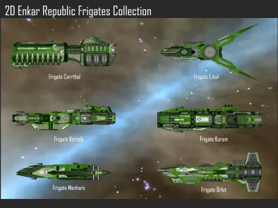 2D Enkar Republic Frigates Collection Texture