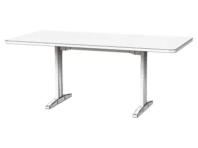 Mogensen C18 6290 Shaker Dining Table Oak Light Oil 3D model