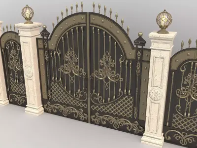 Classic European style Mansion Gate 5 3D model