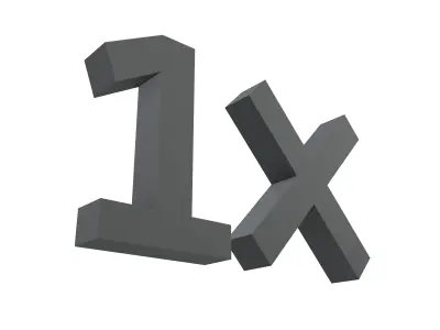 Bonus 1x Symbol v1 001 Low-poly 3D model