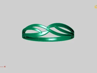 Women Ring Fancy Ring Plain light weight STL 3DM Printable 3D print model 15