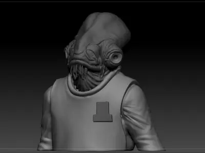 Erik Bauersfeld - Admiral Ackbar - Star Wars Return of the Jedi 3D print model