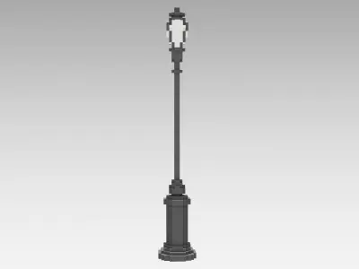 Voxel Street Lamp 3D model