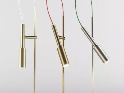 Panzeri Tubino Plus LED Table Lamp Low-poly 3D model