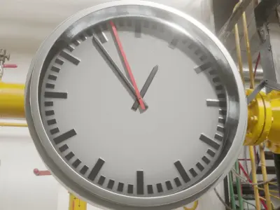 Station Clock Remastered Low-poly 3D model