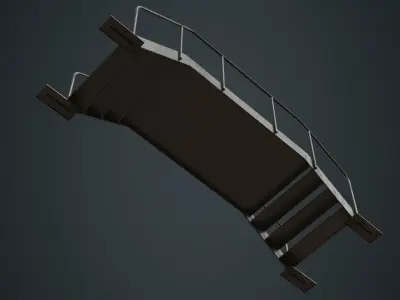 Stair 2B Low-poly 3D model
