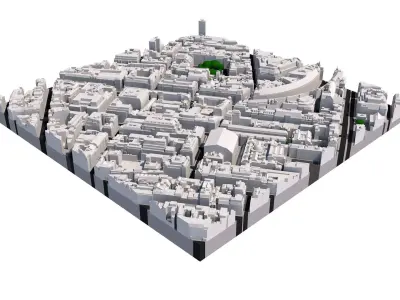 London city tile Level 2 block TQ2980 North West 3D model