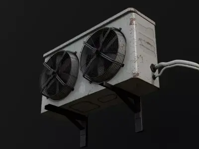 Air Conditioner Low-poly 3D model 9