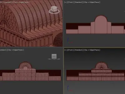 The crystal palace low poly 3D print model