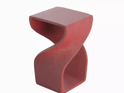 Twisted Stool for Childs 01 3D model