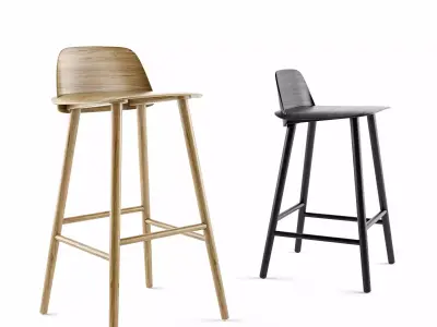 MUUTO Nerd Counter stool and Bar Stool 3D model